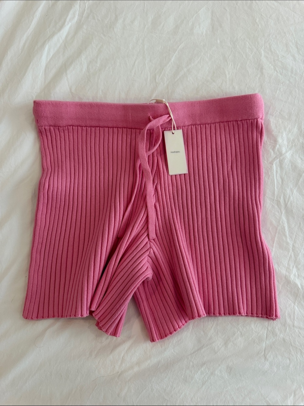 MadHappy Pink Ribbed Women's Shorts NEW WITH TAGS